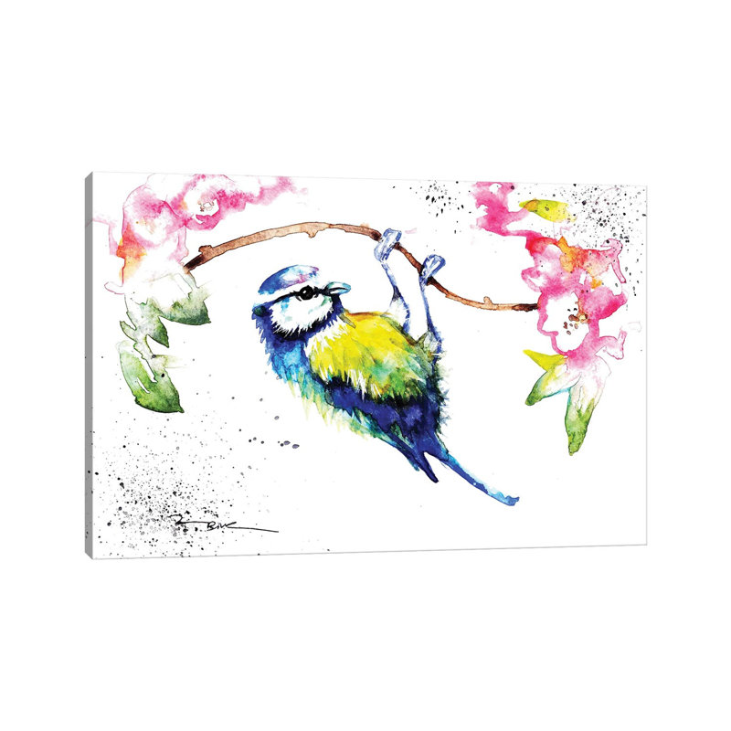 Blue Tit by BebesArts - Wrapped Canvas Gallery-Wrapped Canvas Giclée, 18" H x 12" W, Wrapped Canvas