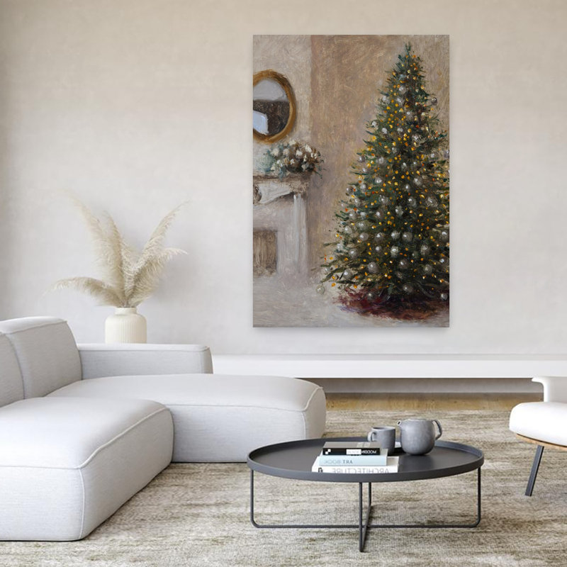 Art contemporain, art mural arbre de Noël contemporain, H 60 po x l 40 po