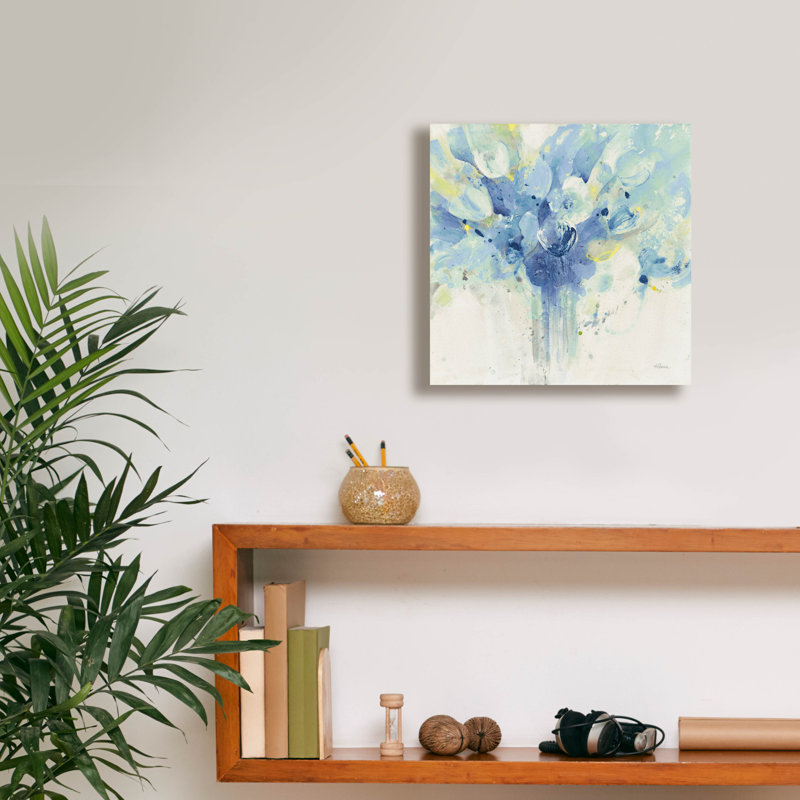 Epic Graffiti 'Pretty In Spring Blue' by Albena Hristova Canvas Wall Art, 12" H x 12" W