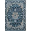 Tapis décoratif bleu marine à motif floral-596064320