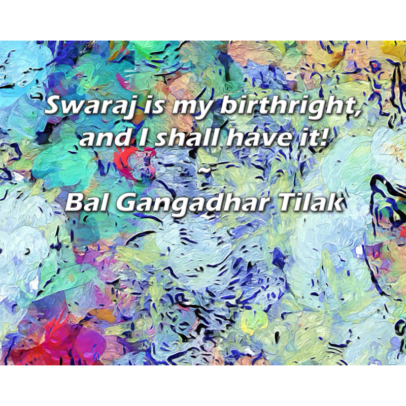 Toile tendue Astoria Grand Gallery par Bal Gangadhar Tilak: «Swaraj is my droit d'aînesse