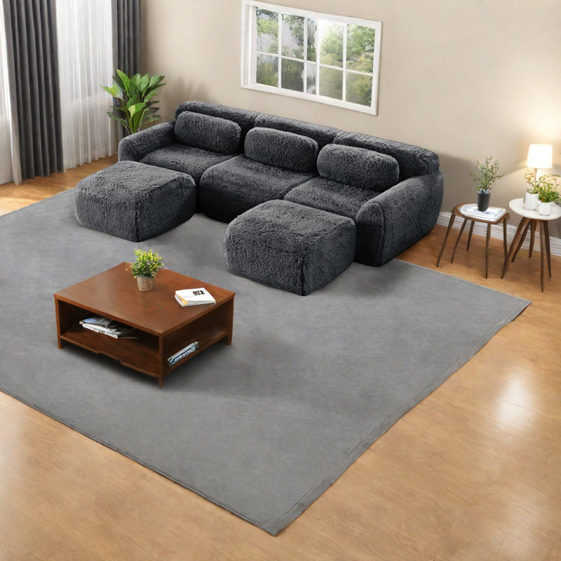 Canapés moelleux confortables en forme de U, design moderne pour la maison