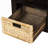 Rustic Storage Bench With 3 Drawers And 3 Rattan Baskets-854703848