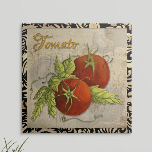 «Wicham Légumes tomates» par Megan Duncanson, impression, H 35 po x l 35 po x P 1,5 po, Toile