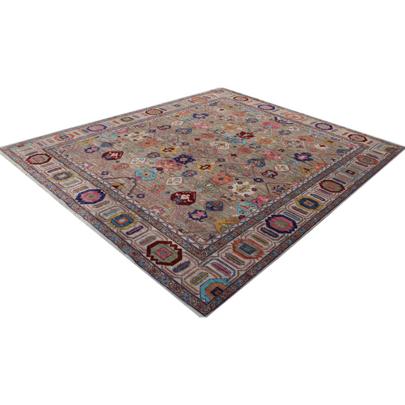 Aryana Wool Oriental Area Rug in Beige