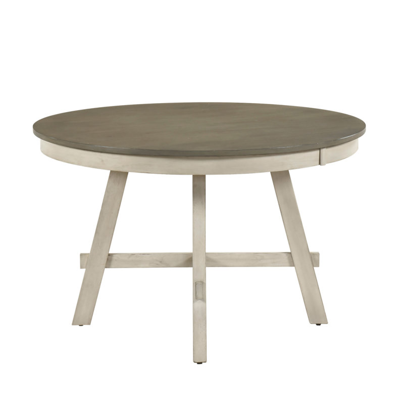 Table de salle à manger rustique rustique blanche et grise 1 pièce