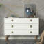 Duwayne Solid Wood 120cm W 3 - Drawer Chest of Drawers