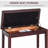 Piano Bench, Duet Piano Chair With Faux Leather Padded Cushion And Wooden Frame, Button Tufted Keyboard Bench-1788575145