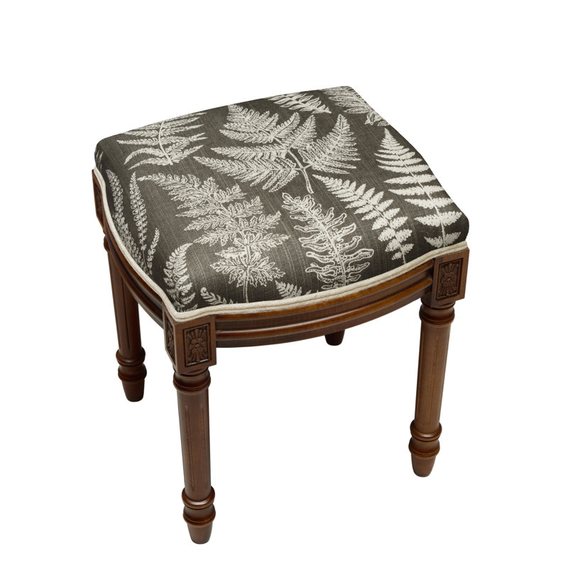 Tabouret de coiffeuse en lin Camiah Cathay, Noyers, gris