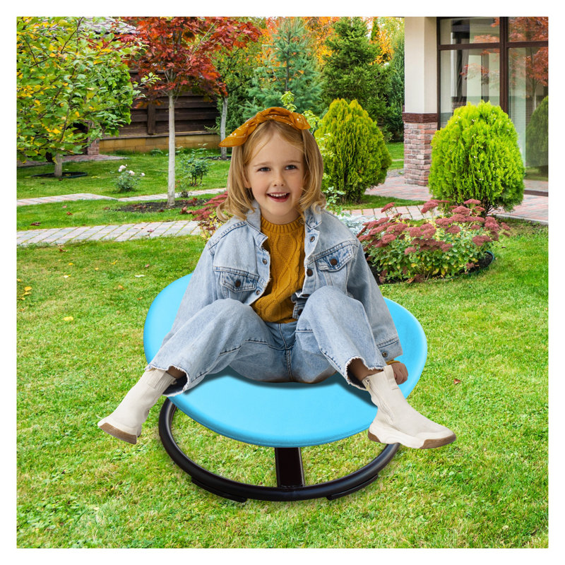 Kids Sensory Swivel Chair for Autism & ADHD - Sensory Tools for Focus, Balance & Coordination Training - Safe, Durable Children's Balance Chair (Blue)