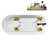 62" Streamline Clawfoot Tub,Tray,Drain, Clawfeet-101628985-102218229