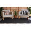 Tapis intérieur / extérieur noir / crème Kasuri-949977