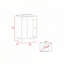 Meuble-lavabo 24 po Meka, deux tablettes extérieures, armoire à deux portes - blanc