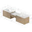 Ensemble de meuble-lavabo mural flottant double 96 po avec comptoir Carrara Disar-126055909