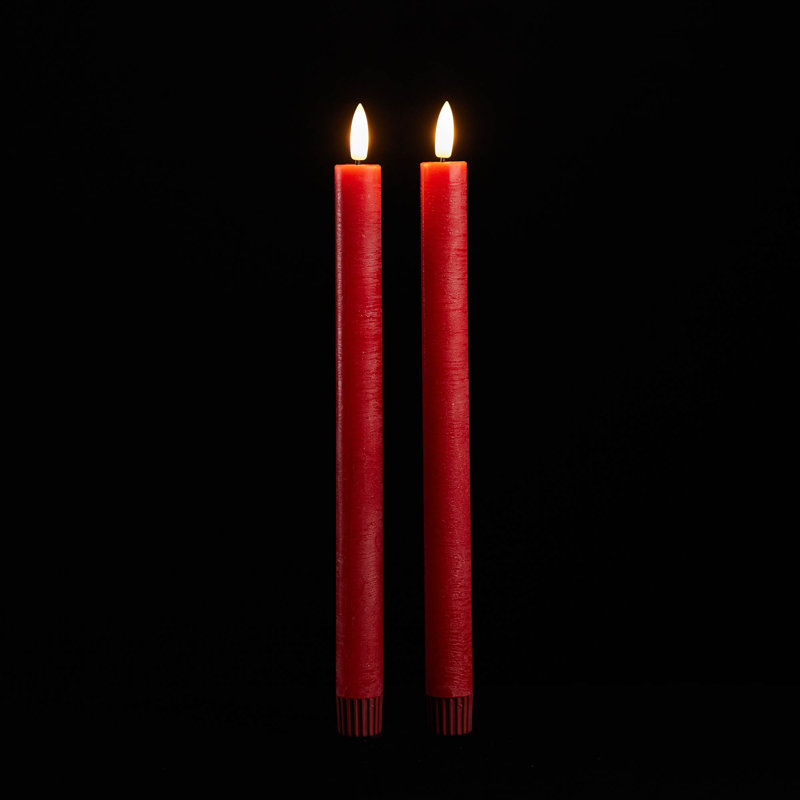 Bougie FIA Wick Taper, Cône 11 po x 0,5 po, Rouge