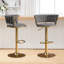 Swivel Upholstered Adjustable Height Bar Stool-393907101-428650036