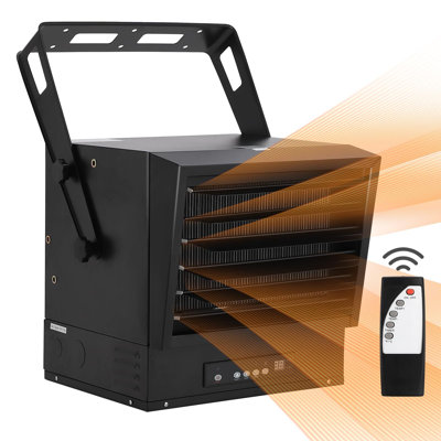 Electric Garage Heater 10000 Watt, Hard-Wired Digital Ceiling Mount Heater With Full-Function Remote