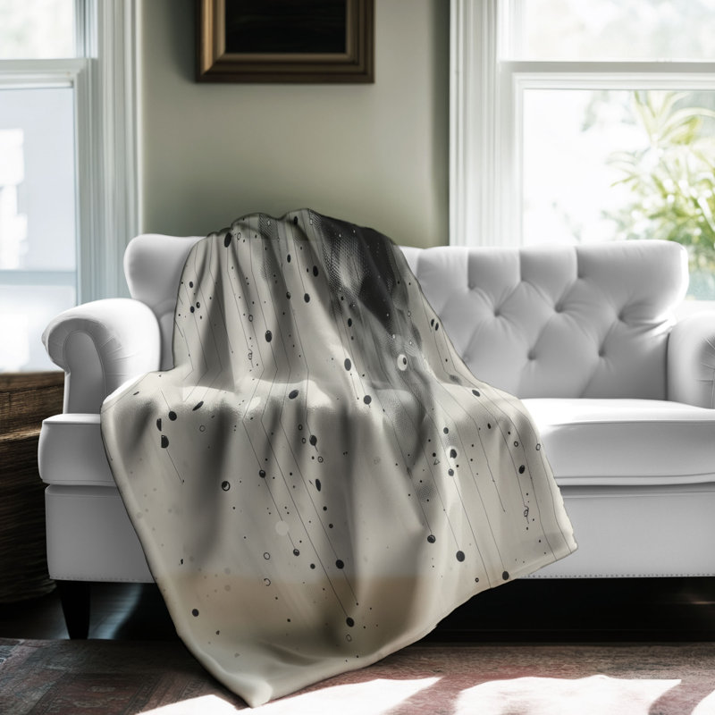 Binary Grid - 1 Piece Premium Sherpa Blanket, Twin