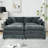 Modern Chenille Loveseat Sofa Couch With Ottoman-1360277065-1360277077