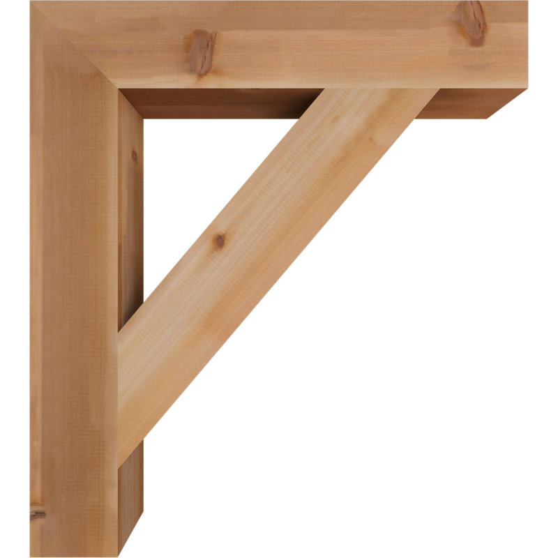 Support de bloc traditionnel, Cèdre rouge de l'Ouest (lisse), H 38 po x l 5,5 po x P 34 po