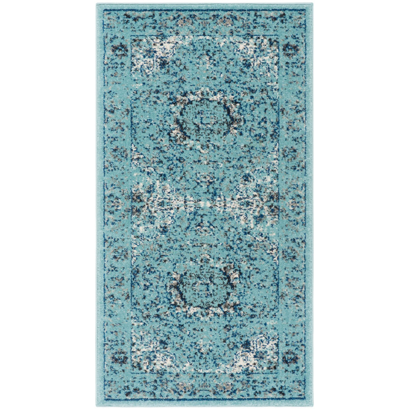Tapis oriental bleu clair Altman, Rectangle 2 pi 2 po x 4 pi