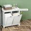 Armoire de plancher Home, armoire à linge inclinable, armoire de rangement élégante-321392358