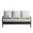 Charron Metal 3-person Patio Outdoor Sofa with Cushions and Wicker Decor-1212733749