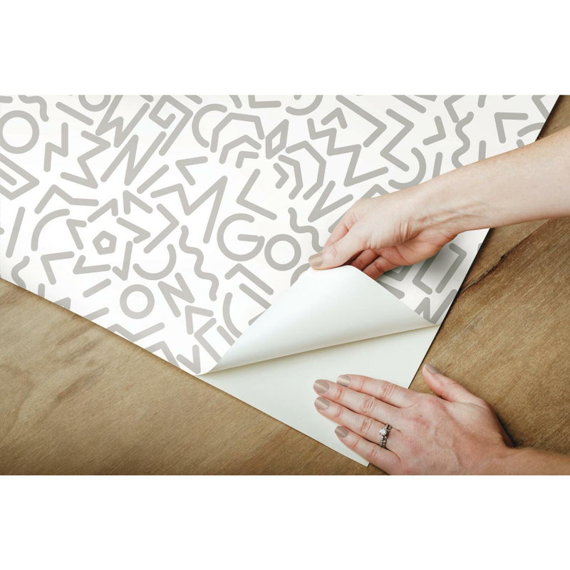 STRANGER THINGS DOODLES PEEL & STICK WALLPAPER, Grey