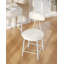Dressing Table Chair with White Legs, Vanity Chair Stool with Soft Padding, Makeup Dressing Table Stool for Bedroom, Living Room-1133464185
