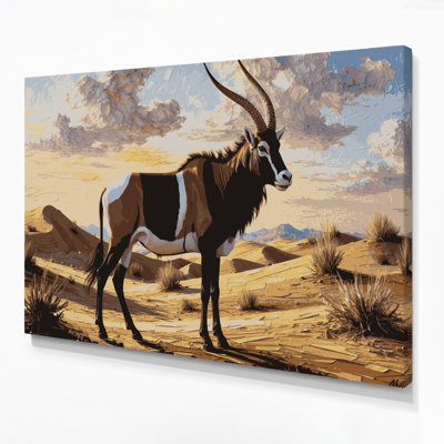 Faune Oryx beige, art mural sur toile