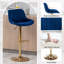 Ensemble de tabourets de bar, tabourets de bar pivotants à hauteur réglable avec dossier, chaise de bar rembourrée en velours avec repose-pieds, tabouret d'îlot de cuisine sans accoudoirs pour îlot de cuisine, pub, café-2077258668-2077258659
