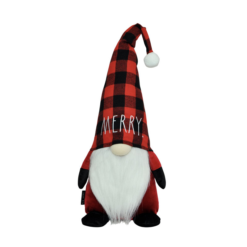 Joyeux père Noël gnome en peluche, Rouge