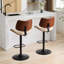 Structure avec chaises pivotantes à 360 °, hauteur réglable, beige, pour salle à manger / café / îlot de cuisine, 2 tabourets, dossier et siège, rembourrés de mousse,