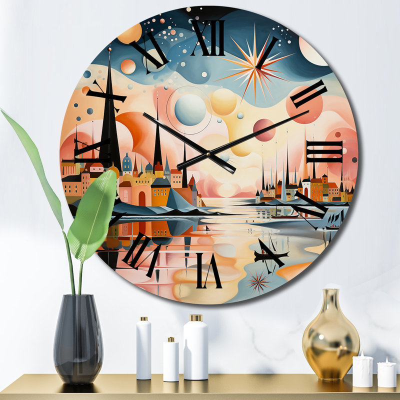 Betio - Horloge murale paysage abstrait, Petit