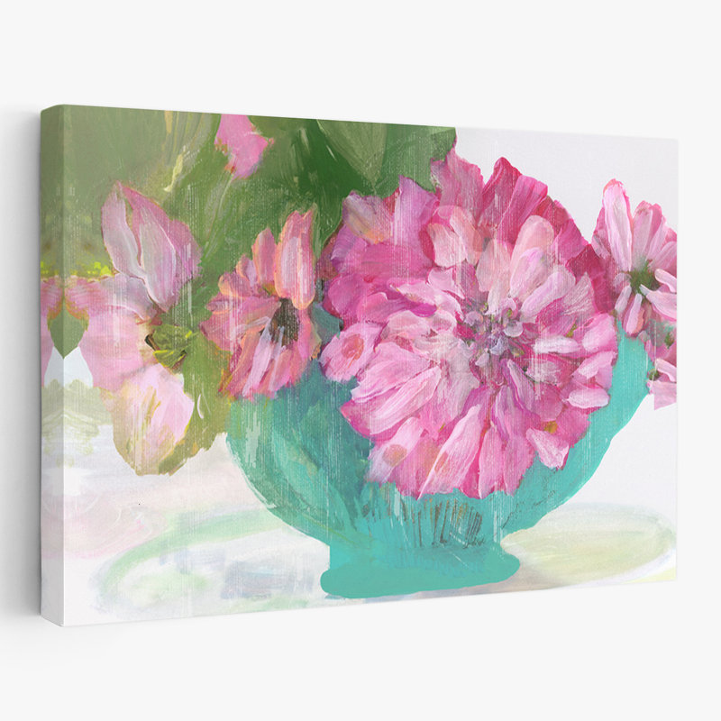 Plantes, fleurs, paysage, nature, fleurs de Daisie roses, art mural, H 16 po x l 24 po
