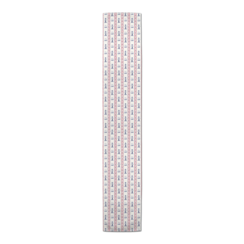 Bystrik Rectangle Striped Polyester Table Runner, 72" x 16"
