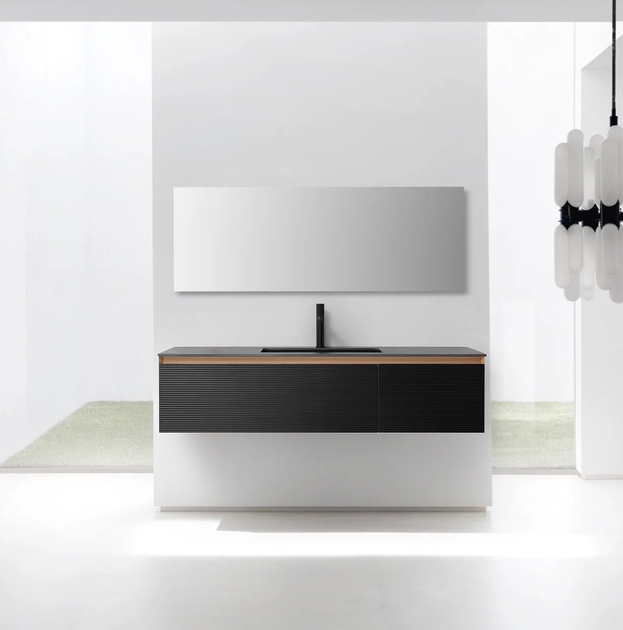 Diella 60'' Single Bathroom Vanity, Matte Black