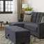 Repose-pieds avec rangement en microfibre Primenest Nimbusflow-1474264231
