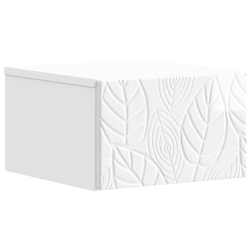 Composite Bedside Table, High Gloss White