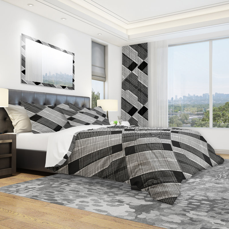 Ensemble de housse de couette moderne et contemporaine, Housse de couette très grand + 2 taies décoratives
