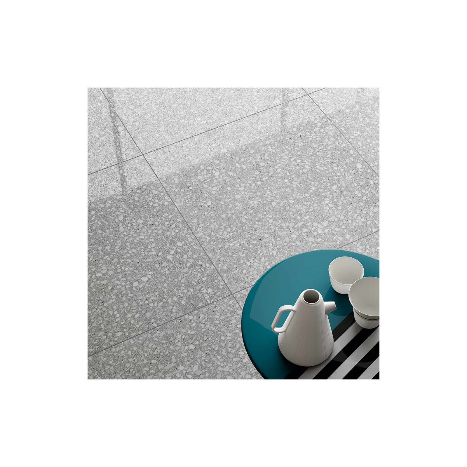 Blake Medium Chip 24" x 24" Matte, Light Gray