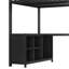 Lit mezzanine simple en métal avec garde-robe, bureau en L et cubes de rangement-1341270930-1341270935