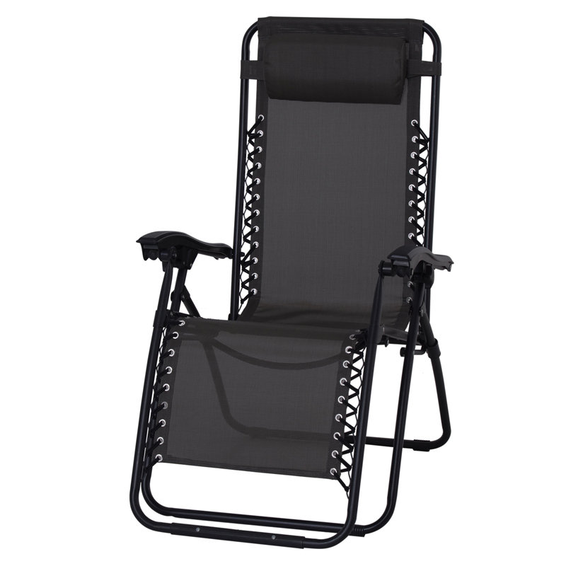 Aymelia 90cm Long Reclining Zero Gravity, Black