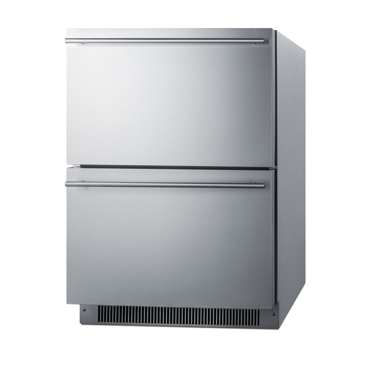 Summit Appliance 3.5 Cubic Feet Garage Ready Frost-Free Undercounter  Freezer Drawers with Adjustable Temperature Controls and LED Light