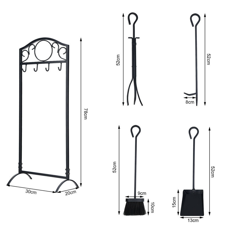 Neil Iron Fireplace Tool Set