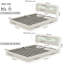 Ottoman Bed With LED Storage Headboard, Beige Velvet Upholstered Frame-1862025154