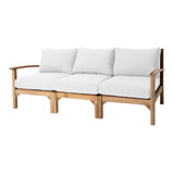 Huntington Teak Outdoor Sofa with Sunbrella Cushions