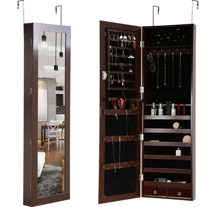 Armoire à bijoux avec miroir