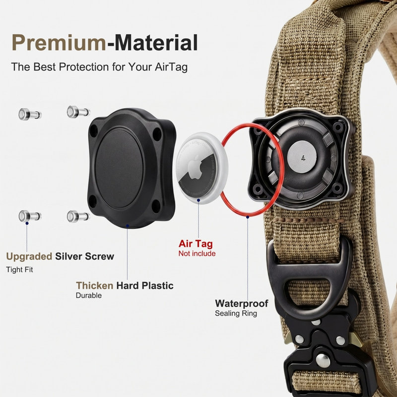 Étiquette anti-disparition pour collier de positionnement pour animaux avec étui de protection pour chats et chiens