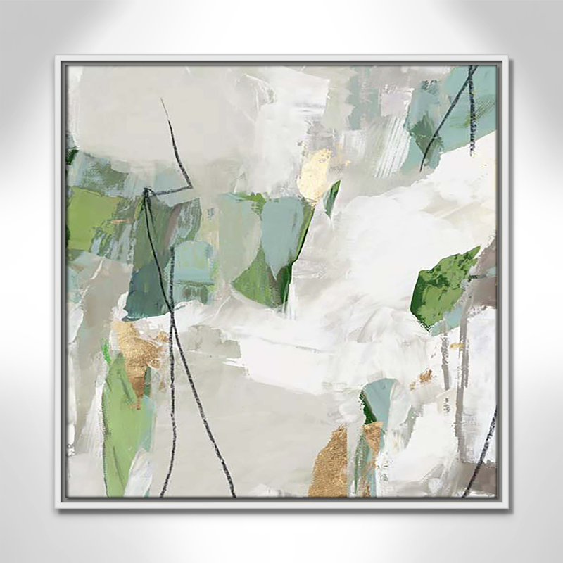 Enchanted Emerald I by Tom Reeves Print, White Floater Framed, 25.5" H x 25.5" W x 2" D